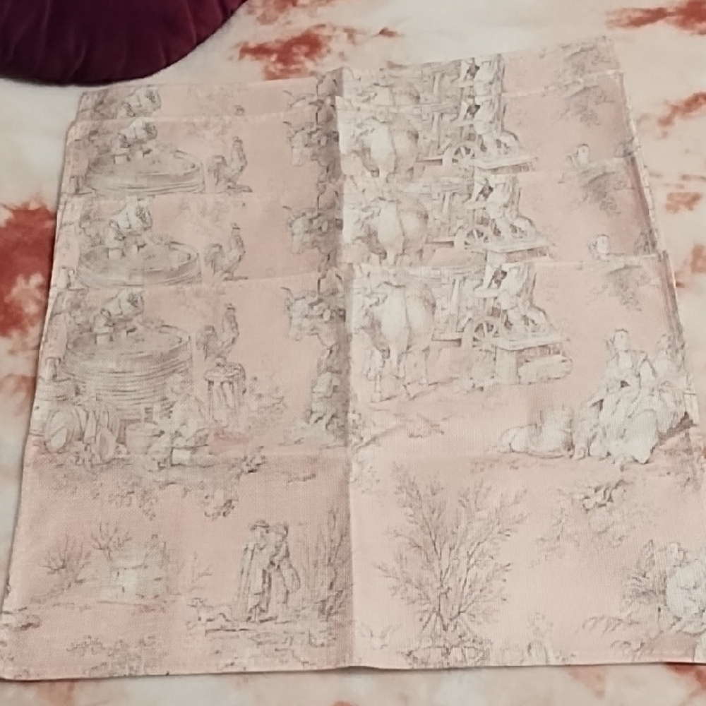 Vintage Scenic Toile de Jouy Placemats NWOT